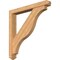 Ekena Millwork Funston Arts and Crafts Smooth Bracket w/ Offset Brace, Western Red Cedar, 5 1/2"W x 42"D x 42"H BKT0604X42X42FST03SWR - alternate 1
